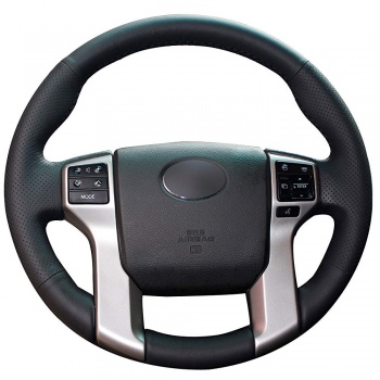 Hand-sewn Soft Leather Wear-resistant Steering Wheel Cover For Toyota 4Runner 2010-2024
