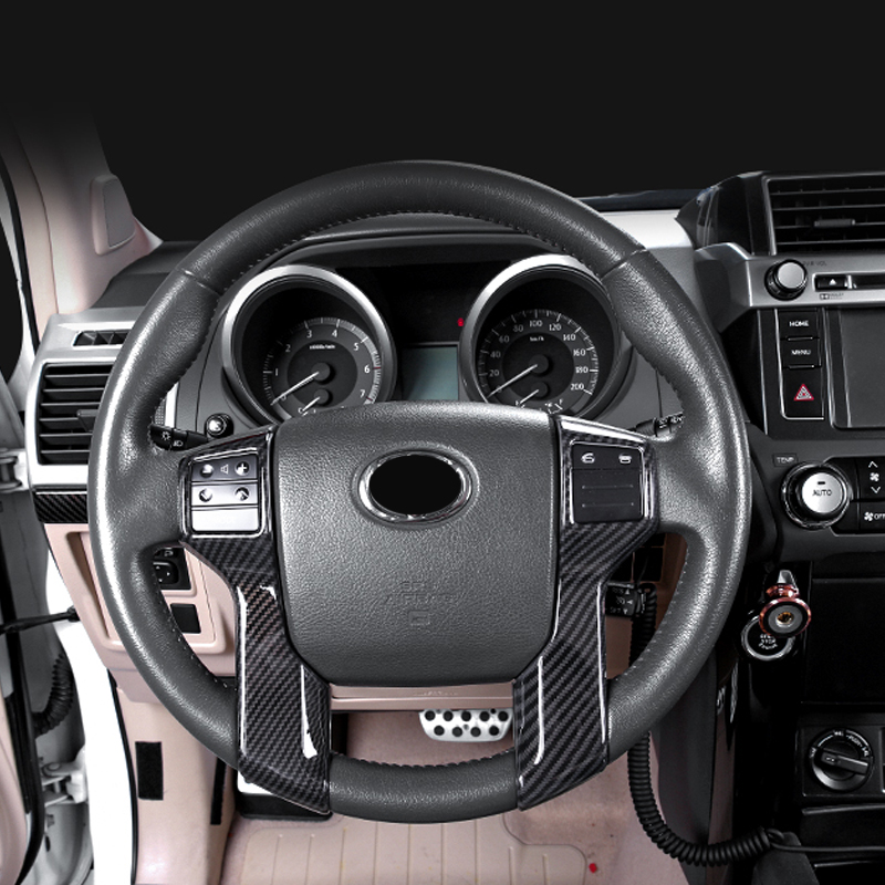 Interior Steering Wheel Button Stripe Cover 2pcs For Toyota 4Runner 10-13 / Tacoma 11-13