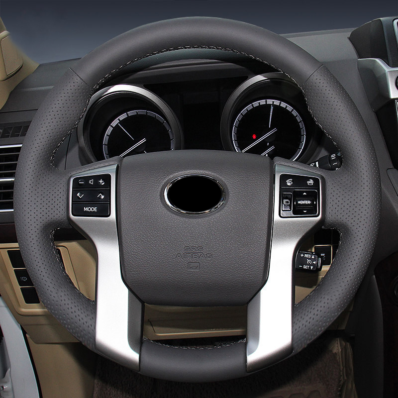 Hand-sewn Soft Leather Wear-resistant Steering Wheel Cover For Toyota 4Runner 2010-2024