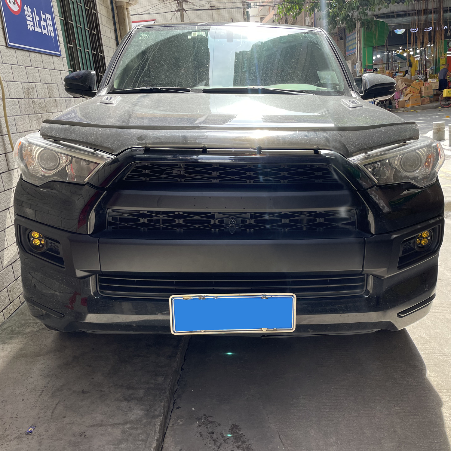 Front Bottom Bumper Lid Cover Strip Trim 3pcs For Toyota 4Runner Limited 2014-2024