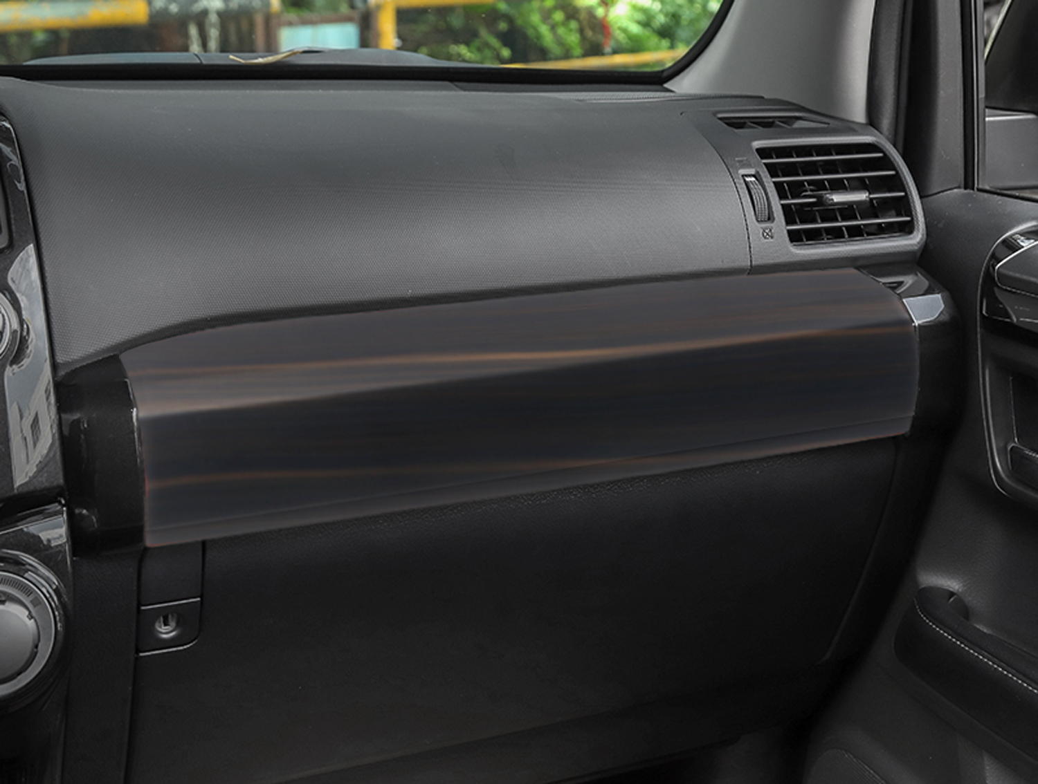  Wood Grain Co-Pilot Central Console Decorative Panel Cover Trim For TOYOTA 4Runner 2014-2024