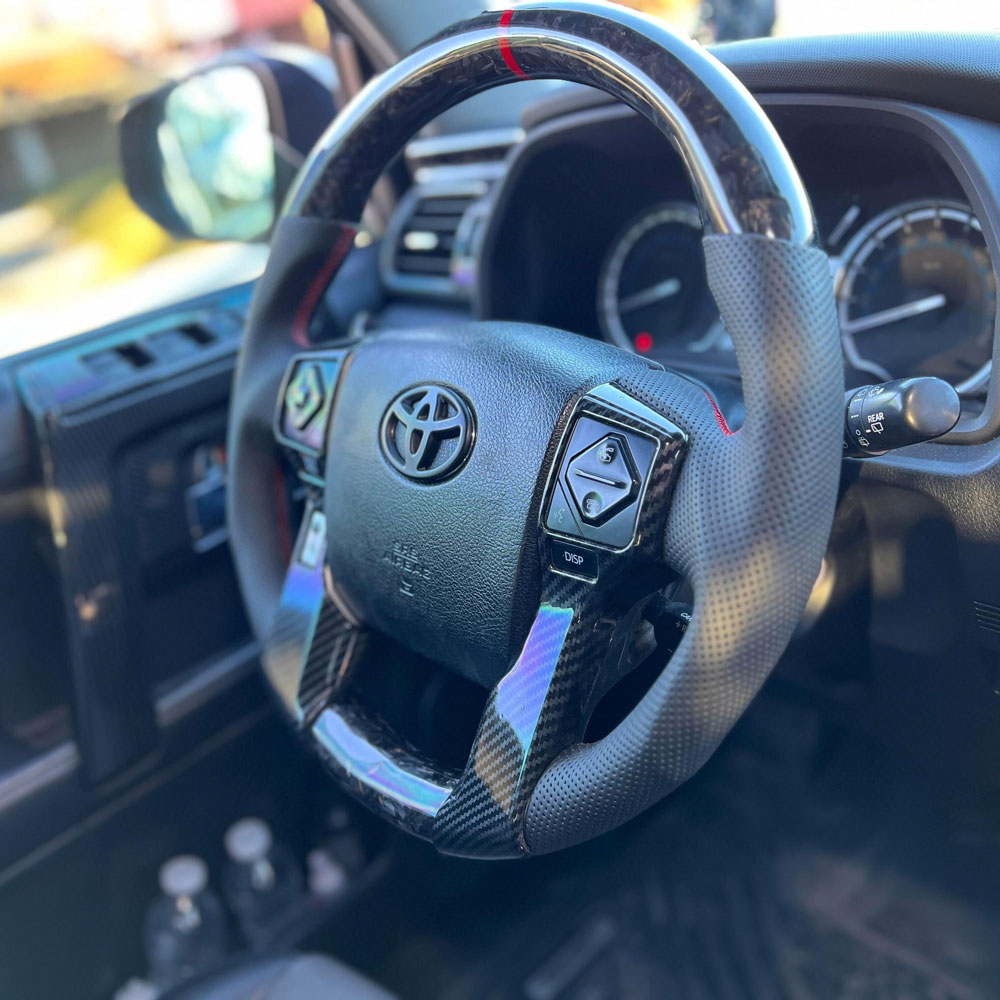 Carbon Fiber Steering Wheel Replacement Parts For Toyota Tacoma 2014-2023 / TUNDRA 2014-2021