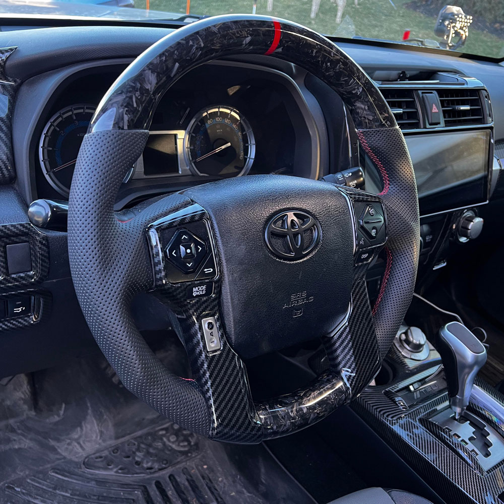 Carbon Fiber Steering Wheel Replacement Parts For Toyota Tacoma 2014-2023 / TUNDRA 2014-2021