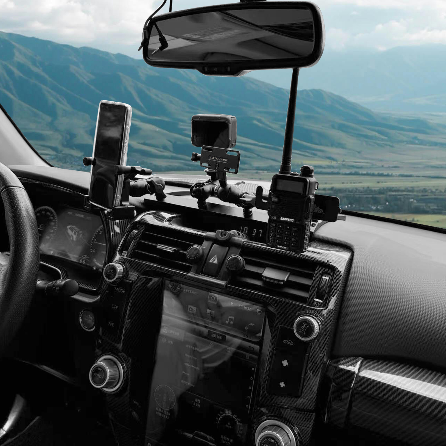 Not suitable for T12!!! Central Control Multifunctional Integrated Bracket  For Toyota 4Runner 2010-2024