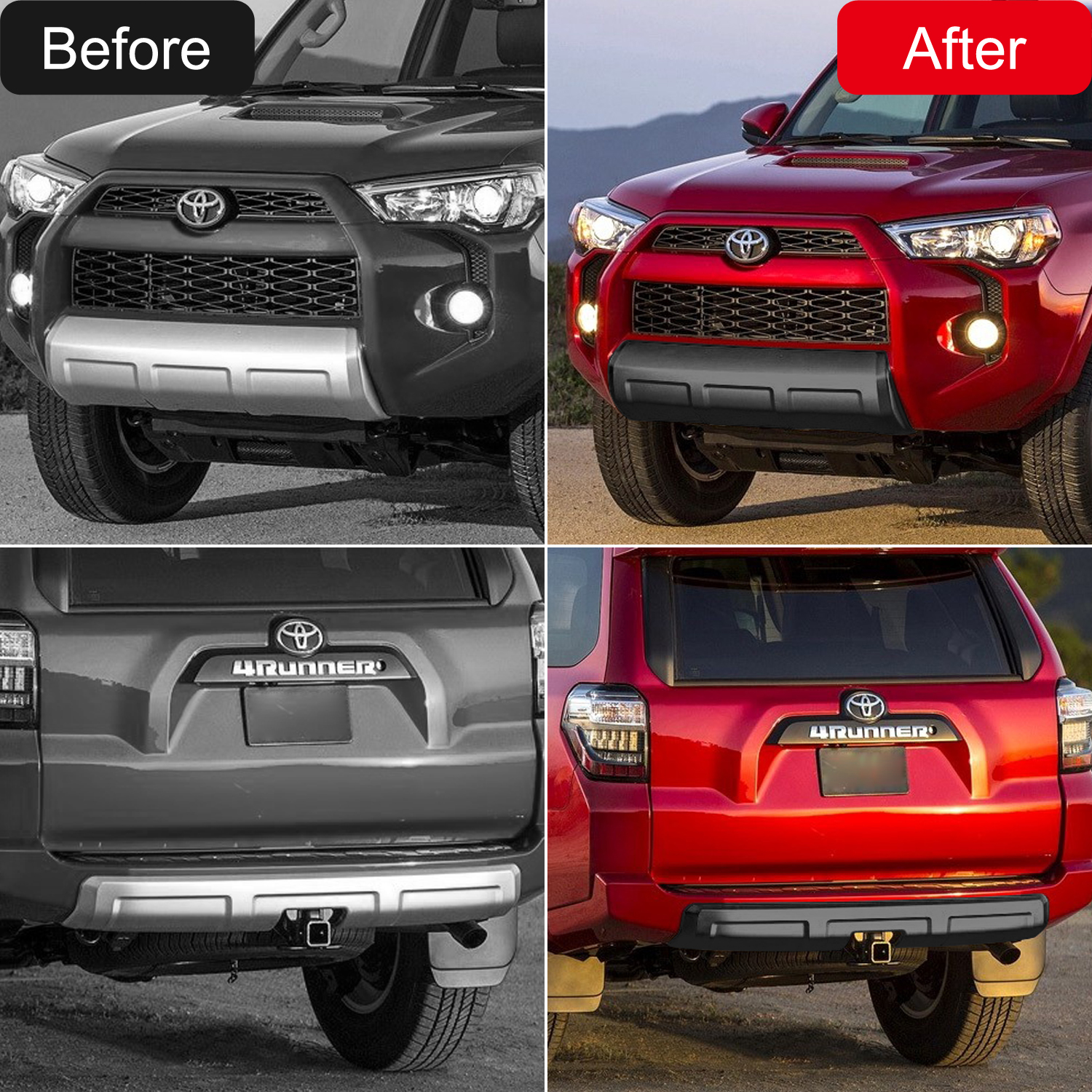 Not suitable for Limited & SR5!!! Matte Black Lower Valance Panel Bumper Replacement For 2014-2024 Toyota 4Runner