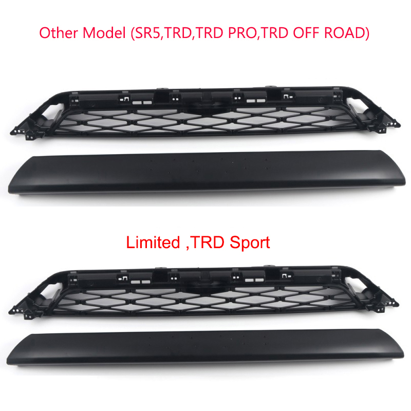 Front Bumper Grille Replacement 2Piece For 4Runner 2020 2021 2022 2023 2024