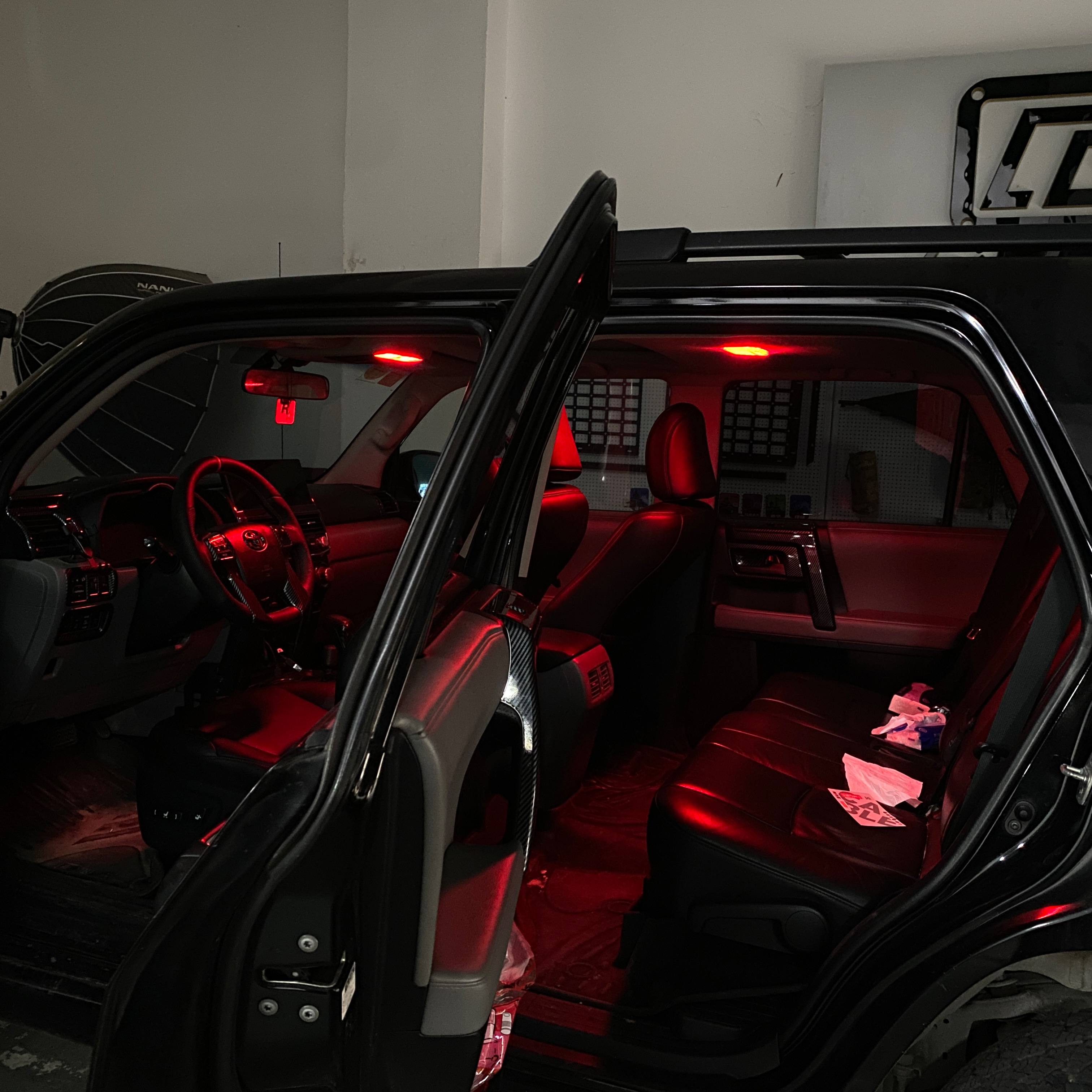 Interior LED Lights Dome Light Tailgate Light White & Red Reading Light For Toyota 4Runner 2010-2024